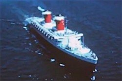 13. An aerial view of the S.S. United States, during her glory years.