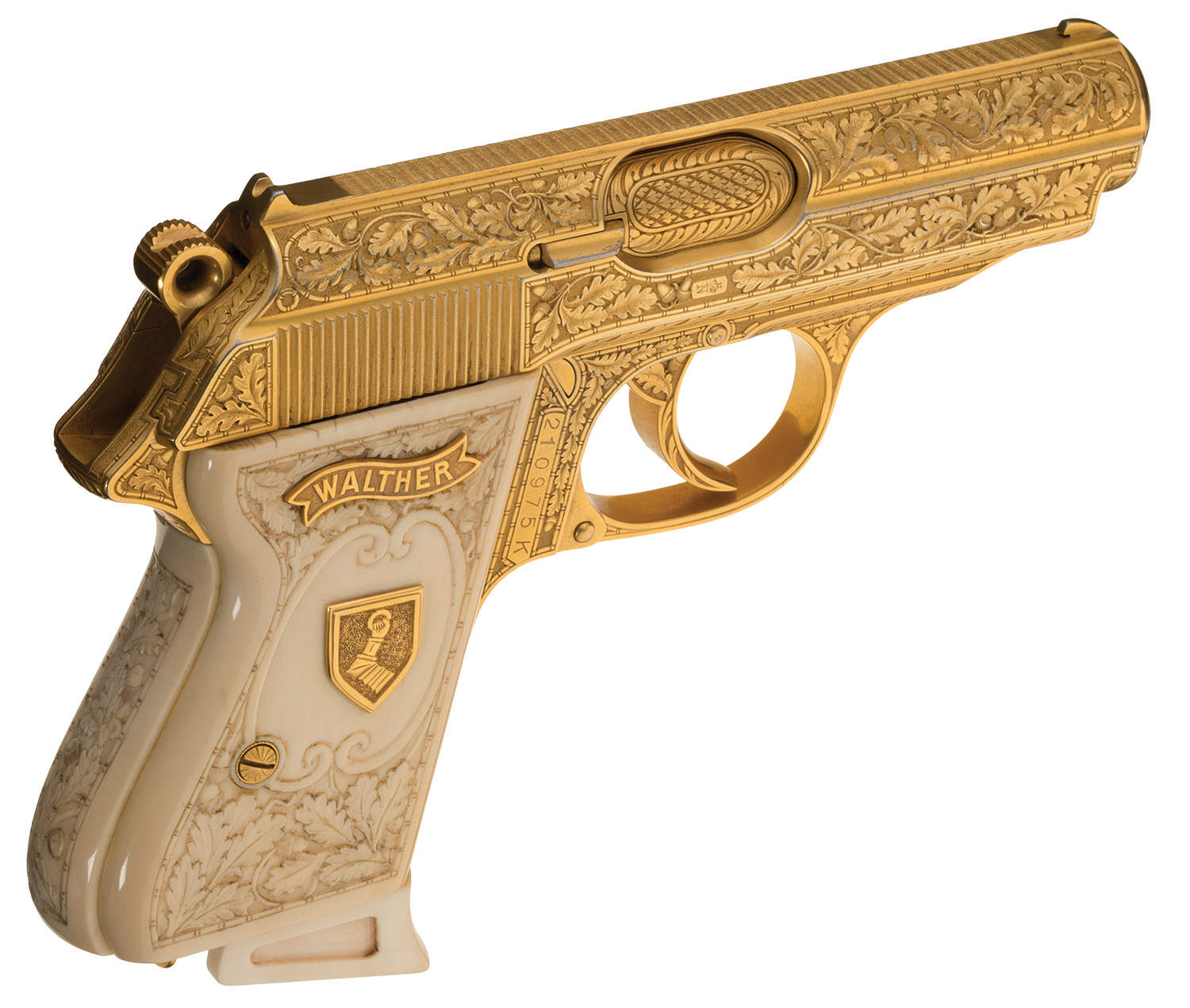Gold guns. Золотой Walther PPK.