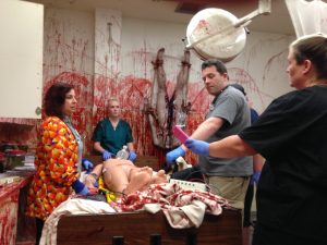 1. Working a simulated cardiac arrest in the old Emergency Room. 
