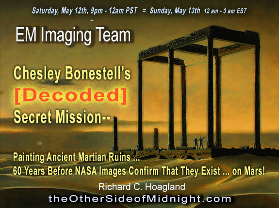 2018/05/12 – EM Imaging Team – Chesley Bonestell’s [Decoded] Secret Mission–  Painting Ancient Martian Ruins … 60 Years Before NASA Images Confirm That They Exist … on Mars!