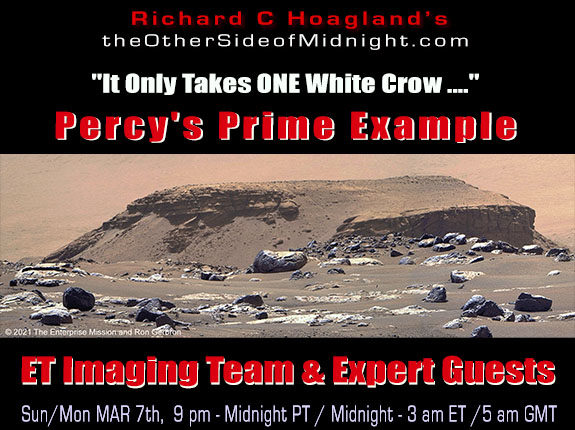 2021/03/07 – EM Imaging Team – “It Only Takes ONE White Crow ….”  Percy’s Prime Example